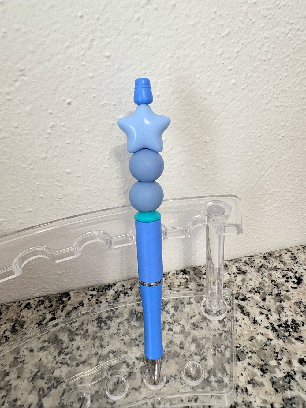 Blue Star Beaded pen